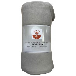 Κουβέρτα fleece διπλή γκρι 200x220cm 35078 ΚΩΔ.13328