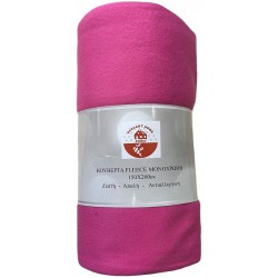 Κουβέρτα fleece μονή μωβ φούξια 150x200cm 35076 ΚΩΔ.13326