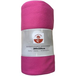 Κουβέρτα fleece διπλή μωβ φούξια 200x220cm 35078 ΚΩΔ.13329