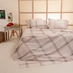 Σετ σεντόνια βαμβακερά 4 τεμαχίων, 2 μαξιλαροθήκες 50x70cm και 2 σεντόνια 235x270cm ροζ 2311 ΚΩΔ.13321