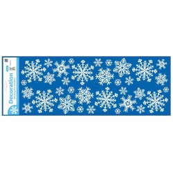 Χριστουγεννιάτικα αυτοκόλλητα frosted 60x21cm σε λευκό χρώμα 5753 ΚΩΔ.13533