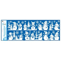 Χριστουγεννιάτικα αυτοκόλλητα frosted 60x21cm σε λευκό χρώμα 5753 ΚΩΔ.13534