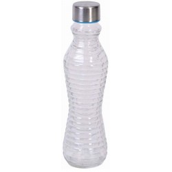 Μπουκάλι νερού γυάλινο με inox βιδωτό πώμα 1000ml 8,5x8,5x31cm διάφανο 03-950-3968 Μπουκάλι νερού γυάλινο με inox βιδωτό πώμα 1000ml 8,5x8,5x31cm διάφανο 03-950-3968