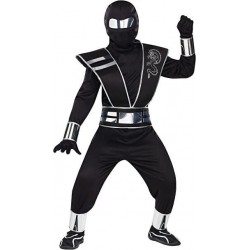 Mirror Ninja στολή παιδική σε μαύρο χρώμα ηλικία 11-12 ετών 5152-4 ΚΩΔ.11187