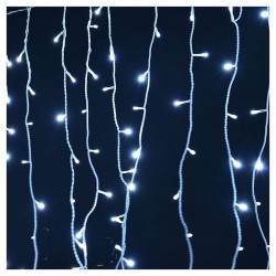 480 φωτάκια κουρτίνα LED με επέκταση μ300+300Χυ300cm, διάφανο καλώδιο λευκό λαμπάκι XLALEDC480CC/31V ΚΩΔ.15201