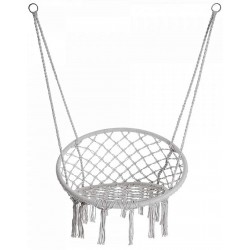 Κούνια κήπου κρεμαστή γκρι αντοχής 100kg μ80xβ80xυ125cm ΚΩΔ.14199