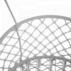Κούνια κήπου κρεμαστή γκρι αντοχής 100kg μ80xβ80xυ125cm ΚΩΔ.14199
