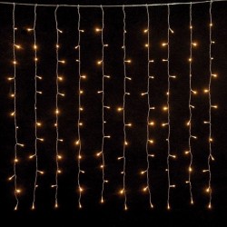 480 φωτάκια κουρτίνα LED με επέκταση μ300+300Χυ300cm, διάφανο καλώδιο θερμό λαμπάκι XLALEDC480CWW/31V ΚΩΔ.15200
