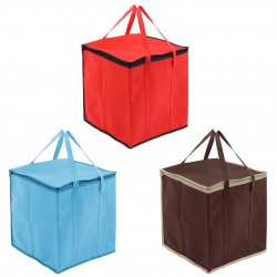 Ψυγείο Ισοθερμικό Coolbag Τετράγωνο Μεγάλο κόκκινο 31x31x37cm 42-3097