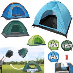Σκηνή pop up 4 Ατόμων 2 Πόρτες 2x2x1,30m γαλάζιο 42-680