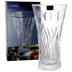 Ανθοδοχείο γυάλινο διάφανο σκαλιστό 30cm 73530908 ΚΩΔ.13942 Ανθοδοχείο γυάλινο διάφανο σκαλιστό 30cm 73530908 ΚΩΔ.13942