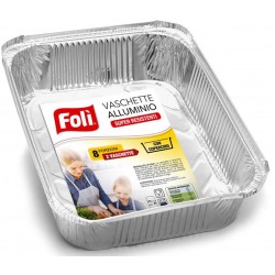 Foli σκεύος αλουμινίου 2,625L 8 μερίδων σετ 2 τεμαχίων 32,2x26,2cm ασημί με καπάκι ΚΩΔ.15600 Foli σκεύος αλουμινίου 2,625L 8 μερίδων σετ 2 τεμαχίων 32,2x26,2cm ασημί με καπάκι ΚΩΔ.15600