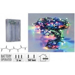 30 LED μπαταρίας σταθερά 3 μέτρα πράσινο καλώδιο πολύχρωμο λαμπάκι LED-30GM ΚΩΔ.15204 30 LED μπαταρίας σταθερά 3 μέτρα πράσινο καλώδιο πολύχρωμο λαμπάκι LED-30GM ΚΩΔ.15204