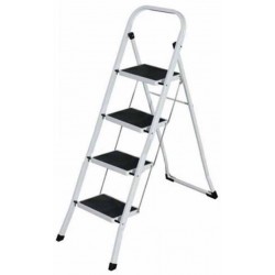 Σκάλα μεταλλική με 4 σκαλοπάτια 46x85,5x128cm λευκό 6662040 ΚΩΔ.14954