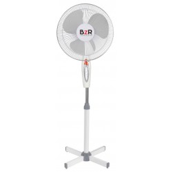Ανεμιστήρας BZR ορθοστάτης 38watt με 3 πτερύγια πλαστικά και ασφάλεια υπερθέρμανσης 40,6x130cm λευκό MB13728
