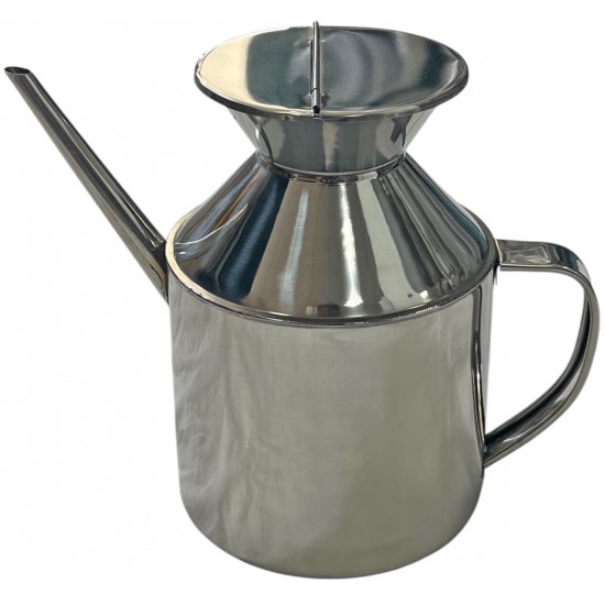 Λαδικό inox 1 λίτρο ασημί  10x17cm 31969 ΚΩΔ.15378