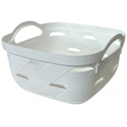 Καλάθι τακτοποίησης πλαστικό λευκό 25x25x12cm 32-850-0020
