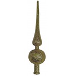 Κορυφή δέντρου πλαστική με glitter χρυσό 11cm ΚΩΔ.15904