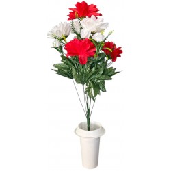 Γλαστράκι με λουλούδι ντάλια κόκκινο 58cm 43001-10 ΚΩΔ.14210