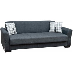 Καναπές κρεβάτι Flamingo υφασμάτινος με αποθηκευτικό χώρο γκρι 216x85x80cm MB14527 Καναπές κρεβάτι Flamingo υφασμάτινος με αποθηκευτικό χώρο γκρι 216x85x80cm MB14527