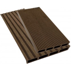 WPC σανίδα περίφραξης γραμμωτή 2x12x360cm Shallow coffee καφέ ΚΩΔ.14535
