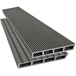 WPC σανίδα περίφραξης γραμμωτή 2x12x360cm ανοιχτό γκρι ΚΩΔ.14536