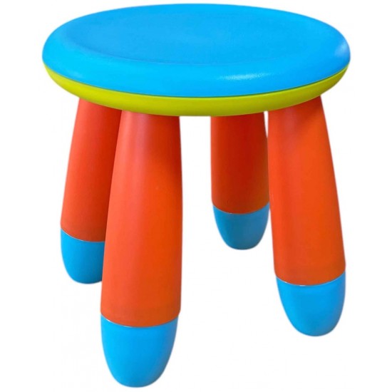 Σκαμπό πλαστικό με πορτοκαλί πόδια 31x31x30cm 132Α ΚΩΔ.14547