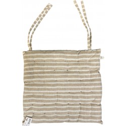 Μαξιλάρι καρέκλας με ρήγα βαμβακερό με δέσιμο 40x40x4cm μπεζ 39-958-0503 Μαξιλάρι καρέκλας με ρήγα βαμβακερό με δέσιμο 40x40x4cm μπεζ 39-958-0503