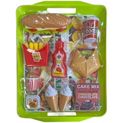 Happy Burger Δίσκος Σερβιρίσματος 19 τεμ 35x5x26cm πράσινο 77-1133