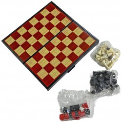 Τάβλι-σκάκι με πιόνια 2 σε 1 πλαστικό 24,5x24,5x2cm πολύχρωμο 9831 ΚΩΔ.14861