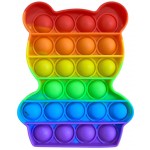 Pop It Fidget αρκουδάκι Πολύχρωμο σιλικόνης 9,5x12cm ΚΩΔ.14966