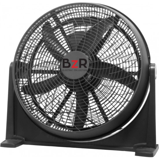 Ανεμιστήρας BZR δαπέδου 75watt με 5 πτερύγια πλαστικά και ασφάλεια υπερθέρμανσης 55x25x60cm μαύρο MB13729