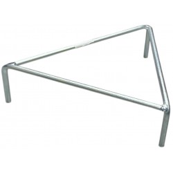 Βάση τρίποδο πυροστιά ασημί γαλβανιζέ 30x30x12cm l166153 ΚΩΔ.14458