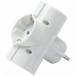 Σταυρός αντάπτορας σούκο 3 θέσεων πλαστικό με κλείστρο ασφαλείας λευκό 3680W 8,8x7,1cm GZB01/03 35-950-1149 Σταυρός αντάπτορας σούκο 3 θέσεων πλαστικό με κλείστρο ασφαλείας λευκό 3680W 8,8x7,1cm GZB01/03 35-950-1149
