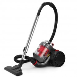 Ηλεκτρική σκούπα με κάδο σε κόκκινο χρώμα 700W 2L με τηλεσκοπικό inox κοντάρι πτυσσόμενο 44x24,5x30cm 35-950-1148