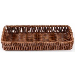 Καλάθι πλαστικοποιημένο rattan καφέ 27x12x4cm 7358007 ΚΩΔ.14407