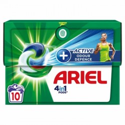 ARIEL κάψουλες πλυντηρίου ρούχων Active Odor Defence 10τεμ 236γρ. πράσινο ΚΩΔ.15590 ARIEL κάψουλες πλυντηρίου ρούχων Active Odor Defence 10τεμ 236γρ. πράσινο ΚΩΔ.15590