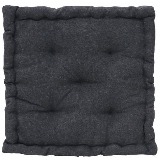 Μαξιλάρι Cotton βαμβακερό γκρι σκούρο 40x40x8cm Ε-2218 ΚΩΔ.15434