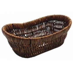 Καλάθι ψωμιού πλαστικοποιημένο rattan καφέ 22x13,5x8,5cm 7358004 ΚΩΔ.14408