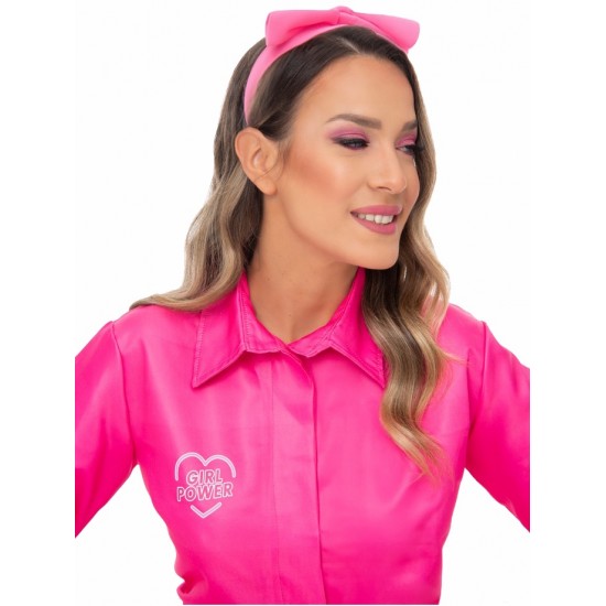 Στολή ενηλίκων ολόσωμη φόρμα Girl Power ροζ 5133 ΚΩΔ.13896