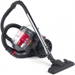Ηλεκτρική σκούπα με κάδο σε κόκκινο χρώμα 700W 2L με τηλεσκοπικό inox κοντάρι πτυσσόμενο 44x24,5x30cm 35-950-1148