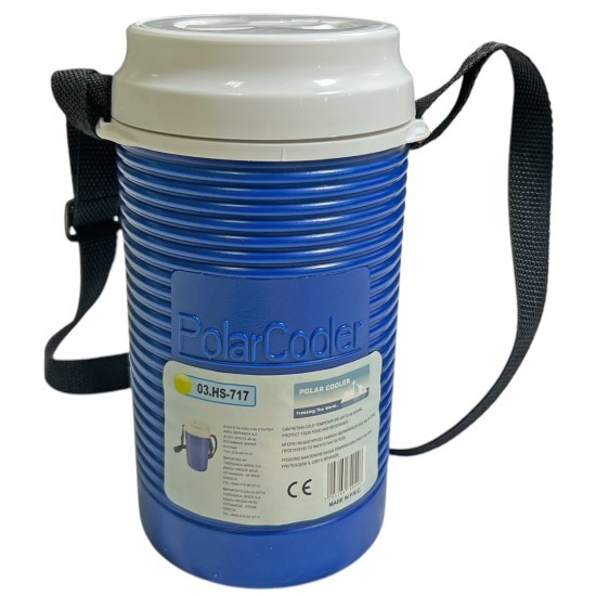 Θερμός ισοθερμικός πλαστικός 700ml με ζώνη μεταφοράς 12x19,3cm 03.HS-717 ΚΩΔ.15131