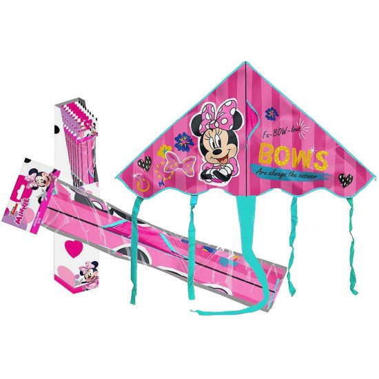 Αετός τριγωνικός polyester Minnie 99x70cm ροζ 3-2497