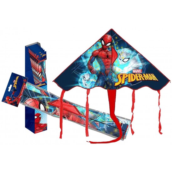 Αετός τριγωνικός polyester Spiderman 99x70cm μπλε 3-2498