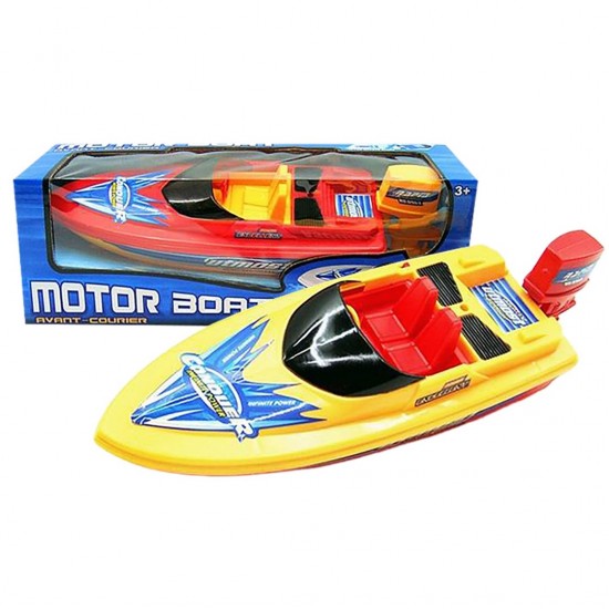 Βάρκα πλαστική Μπαταρίας Motor Boat κίτρινο 32x11x10cm ΚΩΔ.42-3381