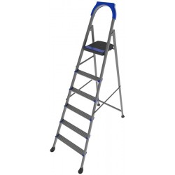 Σκάλα μεταλλική ασημί 5+1 σκαλοπάτια 43x187cm 0167 ΚΩΔ.16478