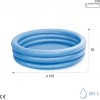 Πισίνα φουσκωτή crystal blue pool γαλάζιο 581lit 168x38cm 58446 ΚΩΔ.17003