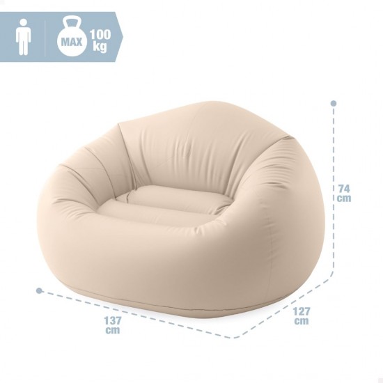 Φουσκωτή πολυθρόνα Intex μπεζ 137x127x74cm 66505 ΚΩΔ.17012