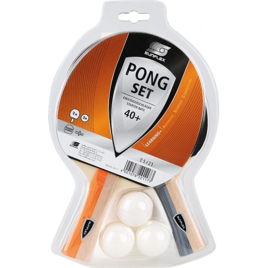 Σετ ρακέτες 2 με 3 μπαλάκια ping pong πολύχρωμο 97230 5446 ΚΩΔ.17049