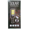 Ηλιακός προβολέας με 5w-128 led και τηλεχειριστήριο 11x22x2cm μαύρο ΚΩΔ.35-950-1173
